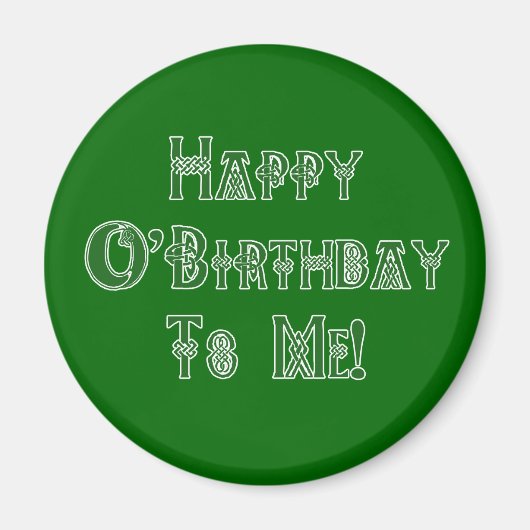 Aimant Joyeux anniversaire du Jour de la Saint Patrick po (Devant)