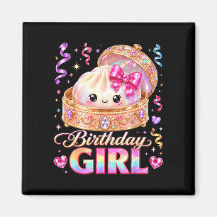 Aimant Joyeux anniversaire fille kawaii gâteau anime anni