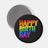 Aimant Joyeux anniversaire gay (Recto/Verso)