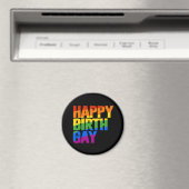 Aimant Joyeux anniversaire gay (In Situ (Lave-vaisselle))