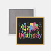 Aimant Joyeux anniversaire, le temps de célébrer, (Recto/Verso)