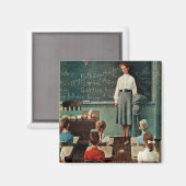 Aimant Joyeux anniversaire, Miss Jones par Norman Rockwel (Recto/Verso)