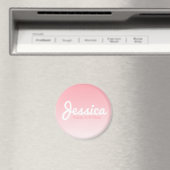 Aimant Joyeux anniversaire, Nom personnalisable | Rose ro (In Situ (Lave-vaisselle))