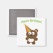 Aimant Joyeux anniversaire ! Ours (Recto/Verso)