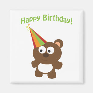 Aimant Joyeux anniversaire ! Ours
