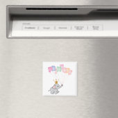 Aimant Joyeux anniversaire Princesse Images bébé éléphant (In Situ (Lave-vaisselle))