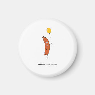 Aimant Joyeux Anniversaire Saucisse