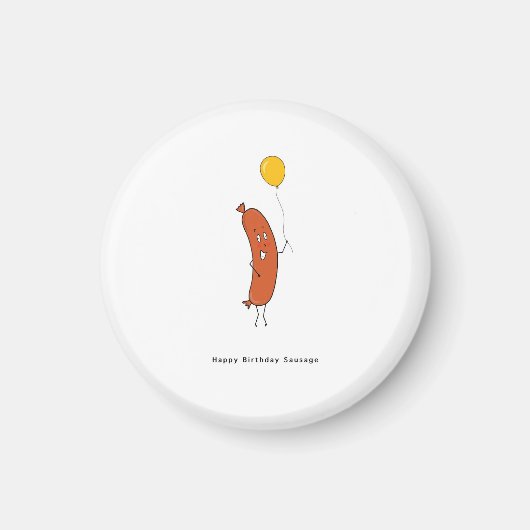 Aimant Joyeux Anniversaire Saucisse  (Devant)