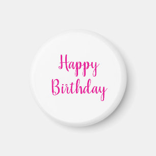 Aimant Joyeux Anniversaire Simple Minimaliste Élégant Ros