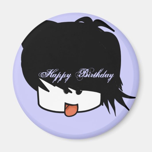 Aimant Joyeux anniversaire Ultra mignonne Anime Boy (Devant)