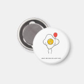 Aimant Joyeux anniversaire, un cadeau Egg-cellent (Recto/Verso)