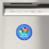 Aimant Joyeux ballons de fête d'anniversaire, (In Situ (Lave-vaisselle))