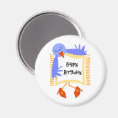 Aimant Joyeux Birthday Bird (Recto/Verso)
