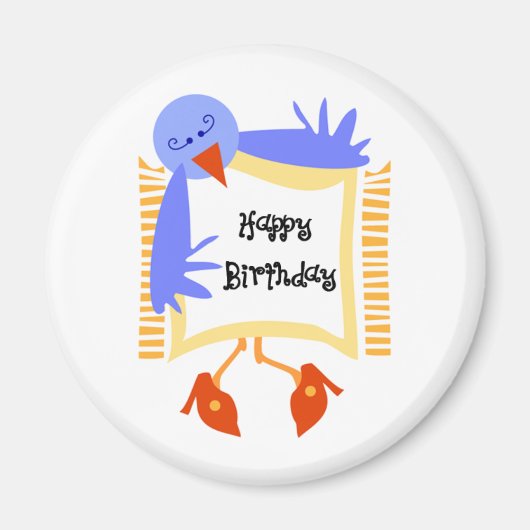 Aimant Joyeux Birthday Bird (Devant)