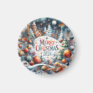Aimant Joyeux cadeau de Noël 2024