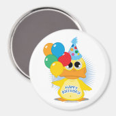 Aimant Joyeux canard d'anniversaire (Recto/Verso)