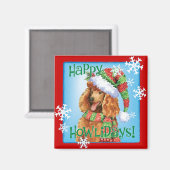Aimant Joyeux caniche Howlidays (Recto/Verso)