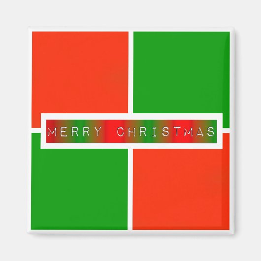 Aimant Joyeux chèques de Noël (Devant)