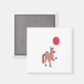 Aimant Joyeux Cheval d'anniversaire (Recto/Verso)