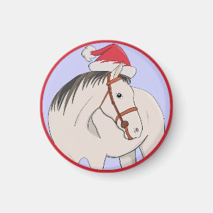 Aimant Joyeux Cheval de Noël