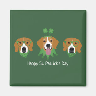 Aimant Joyeux chien Beagle Jour de la Saint Patrick