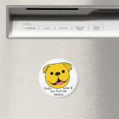 Aimant Joyeux chien de visage (In Situ (Lave-vaisselle))