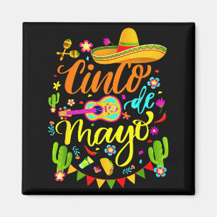 Aimant Joyeux cinco de mayo mexicain chapeau margarita