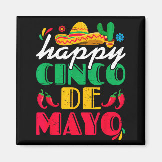 Aimant Joyeux cinco de mayo mexicain chapeau margarita