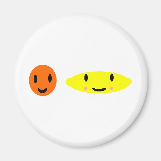 Aimant Joyeux citron et orange 2 (Devant)