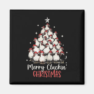 Aimant Joyeux Cluckin Noël Drôle Poulets de Noël F