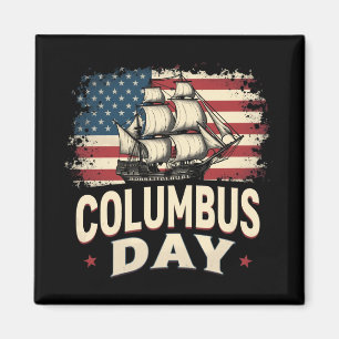 Aimant Joyeux Columbus Day of Exploration and Reflection