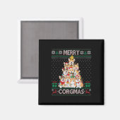 Aimant Joyeux Corgmas Doux moche Funny Corgi Noël T (Recto/Verso)
