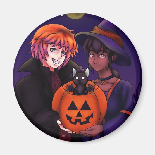 Aimant Joyeux costumes d'Halloween (Devant)