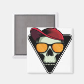 Aimant Joyeux crâne d'halloween (Recto/Verso)