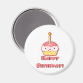 Aimant Joyeux Cupcake d'anniversaire (Recto/Verso)
