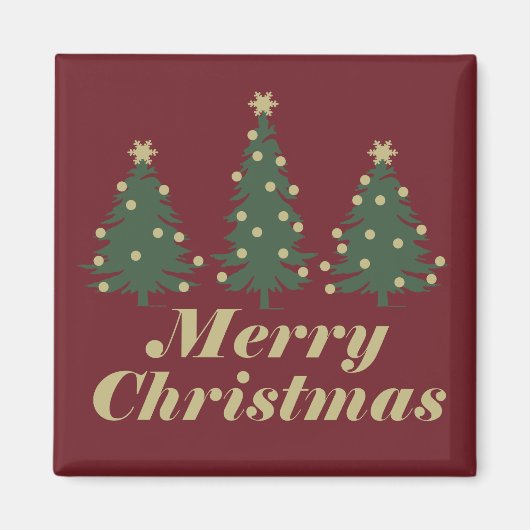 Aimant joyeux décor d'arbre de Noël (Devant)