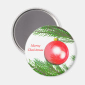 Aimant Joyeux décor d'arbre de Noël (Recto/Verso)