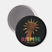 Aimant Joyeux Djembe comme un patron African Drum (Recto/Verso)