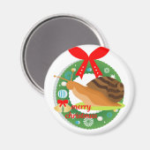 Aimant joyeux escargot de noël (Recto/Verso)