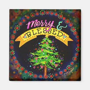 Aimant Joyeux et béni Festive Noël Inspirivity