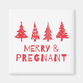 Aimant Joyeux et enceinte à Noël (Devant)