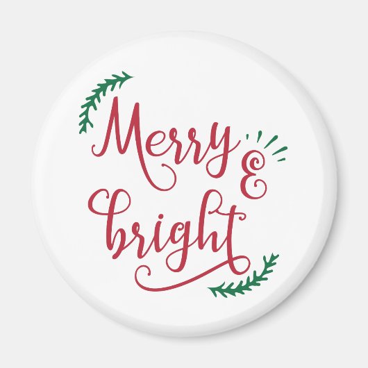 Aimant Joyeux et lumineux Noël (Devant)