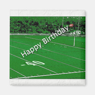 Aimant Joyeux Fanatique de football d'anniversaire