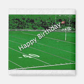 Aimant Joyeux Fanatique de football d'anniversaire