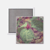 Aimant Joyeux Fleur sauvage de Pâques (Recto/Verso)