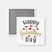 Aimant Joyeux Galentines Jour Valentines Aimer Amitiés (Recto/Verso)