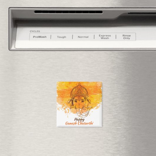 Aimant Joyeux Ganesh Chaturthi (In Situ (Lave-vaisselle))