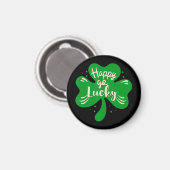 Aimant Joyeux Go Lucky Shamrock St. Patricks Day (Recto/Verso)