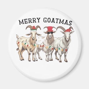 Aimant Joyeux Goatmas Animal Chèvre Amour Joyeux Noël