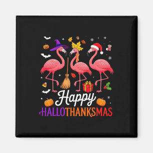 Aimant Joyeux Hallothanksmas Amoureux de Flamant rose Hal